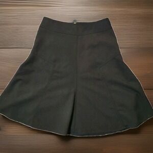 Express Womens Flare Knee Length Skirt,‎ Sz 0, Black, Lined